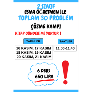 2.Sınıf kampı - Kasım 2026
